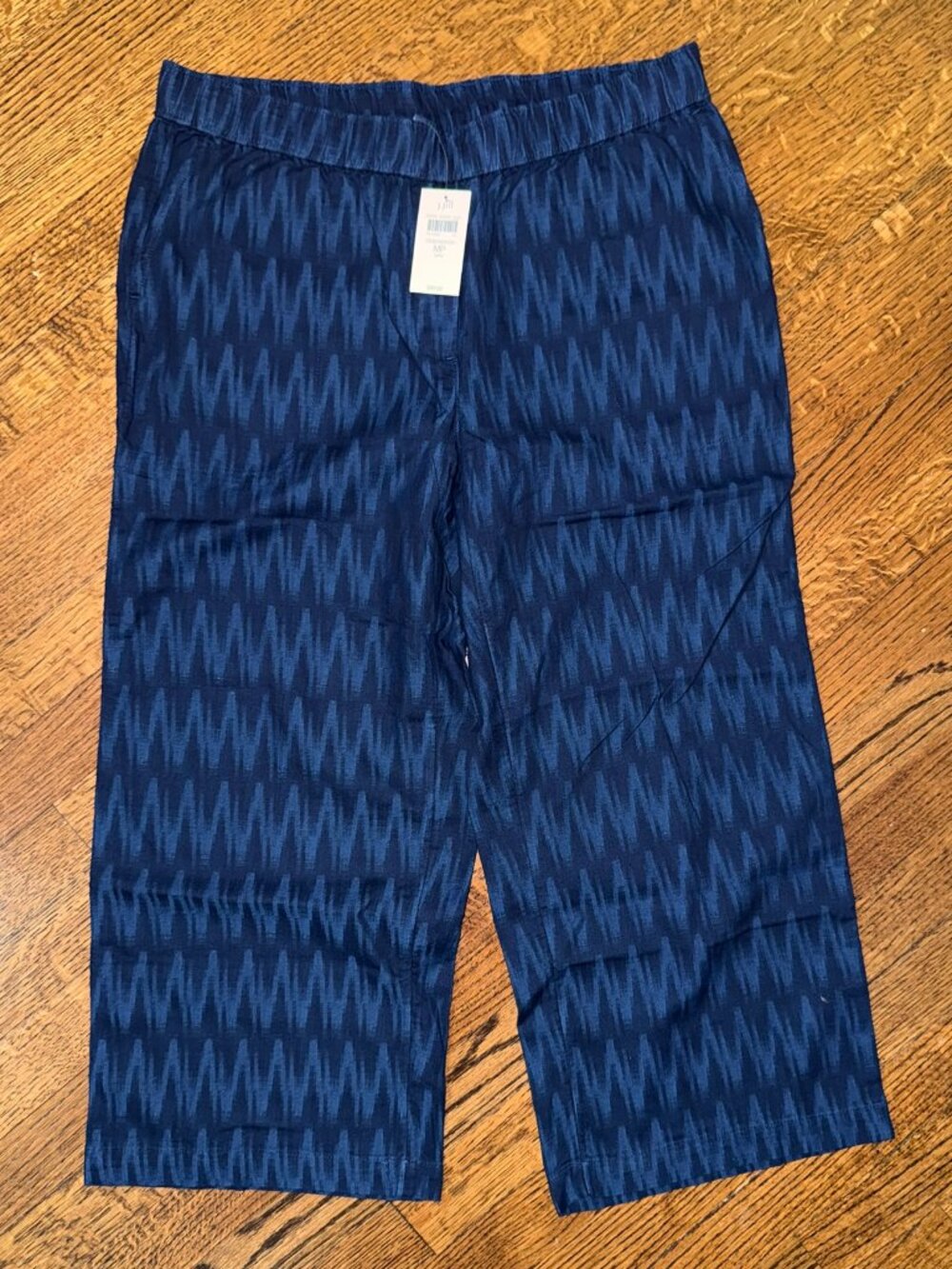 NWT J.Jill Indigo Dobby Crop Pants - Size MP